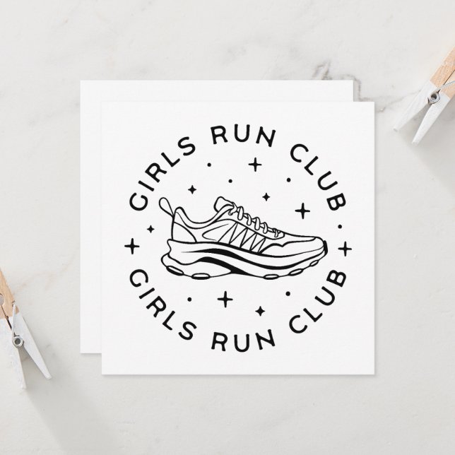 Girls run club invitation (Front/Back In Situ)