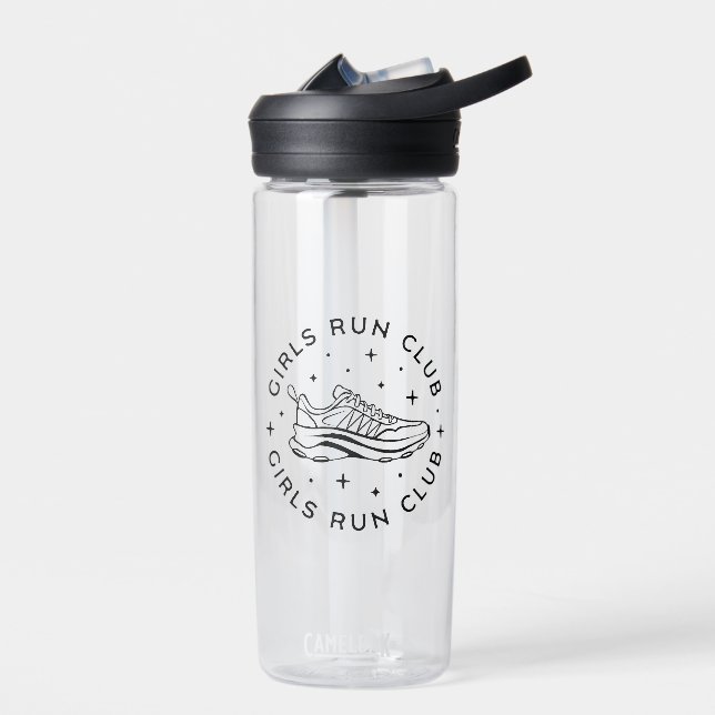 Girls run club running girlies aesthetic water bottle (Left)