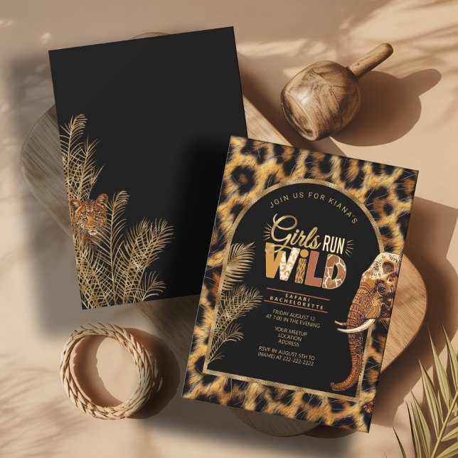 Girls Run Wild Safari Bachelorette ID1148 Invitation (Creator Uploaded)