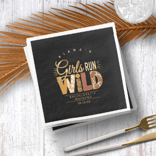 Girls Run Wild Safari Bachelorette ID1148 Napkin