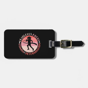Girls Running Mindset - Focus Fearless Runner Luggage Tag
