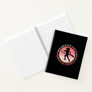 Girls Running Mindset - Focus Fearless Runner Notebook