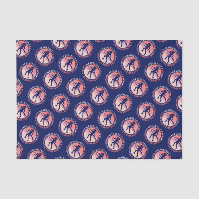 Girls Running Mindset - Focus Fearless Runner Tissue Paper (Front)
