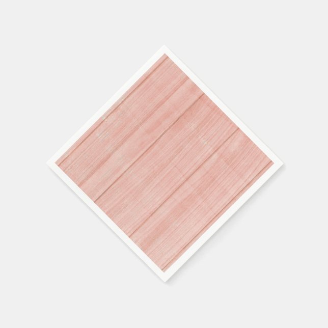 Girl's Rustic Pink Wood Shabby Chic Tea Party Napkin (Corner)