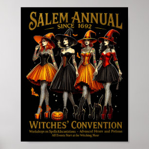 Girls Salem Annual Since 1692 Witches' Convention Poster