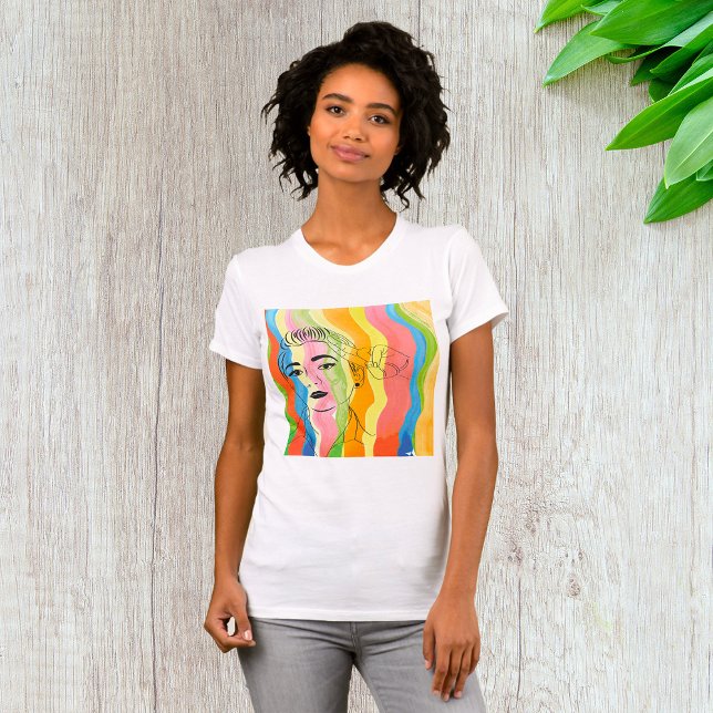 Girls Saluting Pop Art Womens T-Shirt (Creator Uploaded)