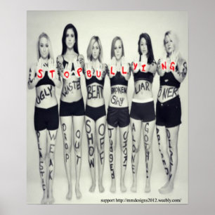 girls say stop bullying poster