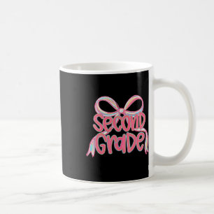 Girls Second Grade Coquette Bow Back To School Tea Coffee Mug