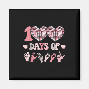 Girls Sign Language 100th Day Of School Outfit Asl Magnet