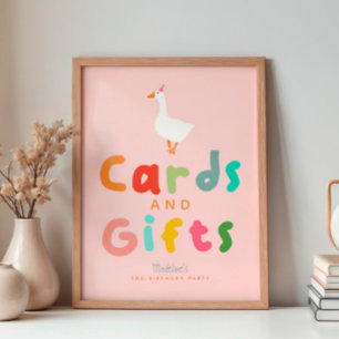 Girls Silly Goose Birthday Cards and Gifts Sign