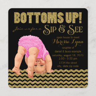 Girls Sip and See Invitation