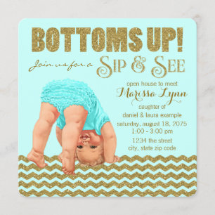 Girls Sip and See Invitation