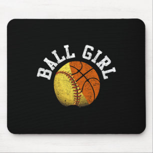 Girls Sketll Softll Player Funny Mouse Pad