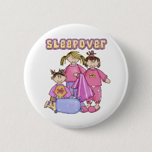 Girls Sleepover 6 Cm Round Badge