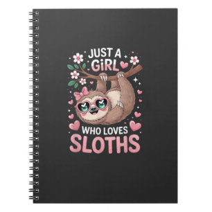 Girls Sloth T-Shirt Notebook
