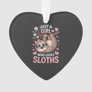 Girls Sloth T-Shirt Ornament