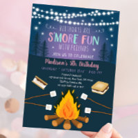 Girls S'more Fun S'mores Campfire Birthday