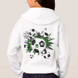 girls soccer ball blowout w green black stars