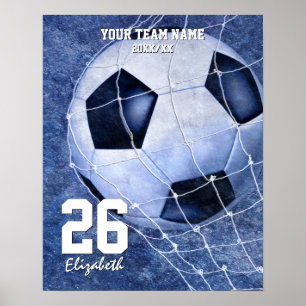 Girls' soccer commemorative team end of season poster