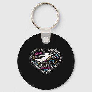 Girls Soccer Goalkeeper Heart Love For Goalie Teen Key Ring