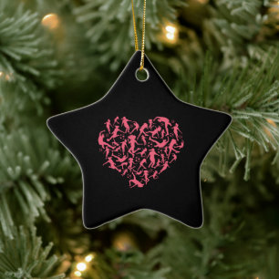 Girls Soccer Heart - Women Players Ceramic Ornament