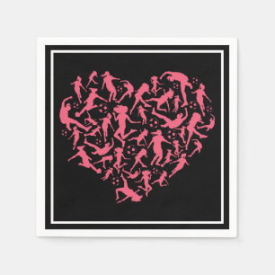 Girls Soccer Heart - Women Players Napkin