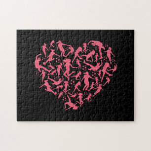 Girls Soccer Player Heart Jigsaw Puzzle