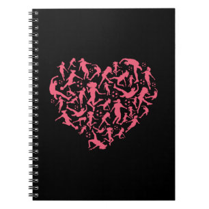 Girls Soccer Player Heart Notebook