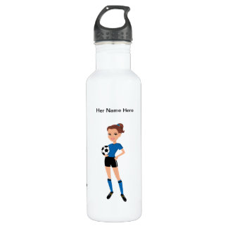 Girl's Soccer Rugged Illustrated 710 Ml Water Bottle