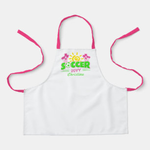 Girls Soccer Sunshine Palm Trees Apron