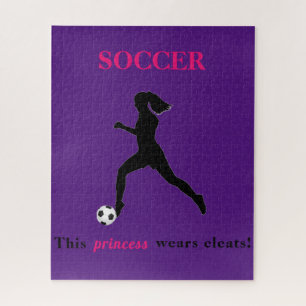 Girls Soccer - This princess wears cleats! Jigsaw Puzzle