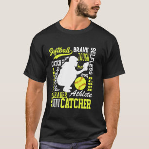 Girls Softball Catcher Great for Teens Traits Of A T-Shirt