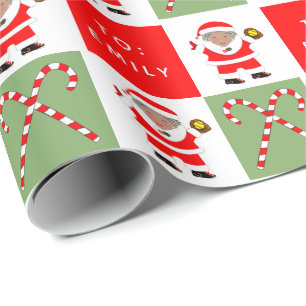 Girls Softball Christmas Gift Wrapping Paper