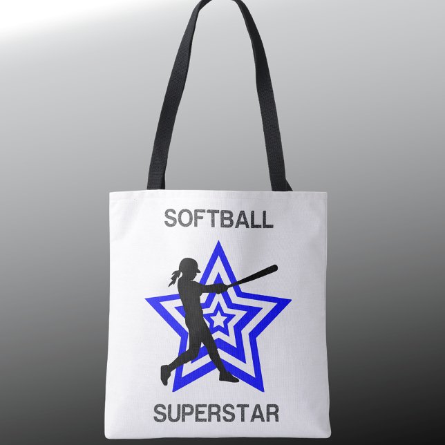 Girls Softball Superstar Custom    Tote Bag (Creator Uploaded)