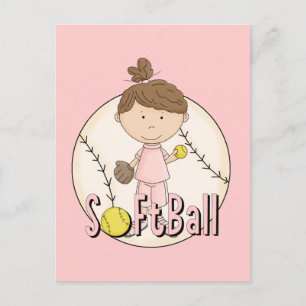 Girls Softball T-shirts and Gifts Postcard