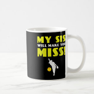 Girls Softll Pitcher Sister Brother Funny Coffee Mug