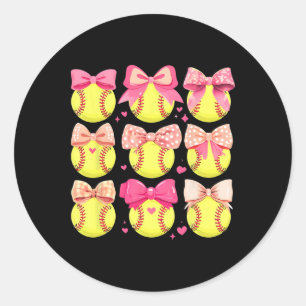 Girls Softll Shirt Pink Toddler Softll Tee _1 Classic Round Sticker