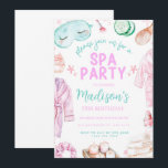Girls Spa Birthday, Spa Party Birthday Invitation<br><div class="desc">Girls Spa Birthday, Spa Party Birthday Invitation, Pamper Party Invite, Glam Party Birthday, Editable Template, Phone Invite, Print Invite. pink invit, pamper party, spa birthday, girls spa day, spa birthday invite, pastel invite, spa party, any age invitation, birthday evite, electronic invite, glam party, text message invite, beauty party invite. Glam...</div>