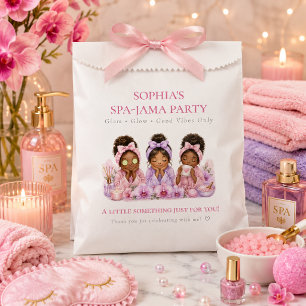 Girls Spa-Jama Pink Purple Birthday Favour Bag
