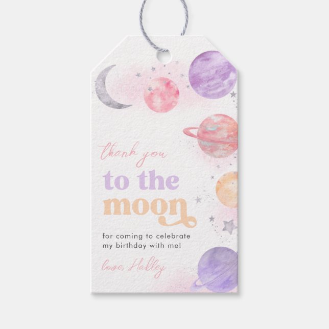 Girl's Space Favour Tags  (Front)