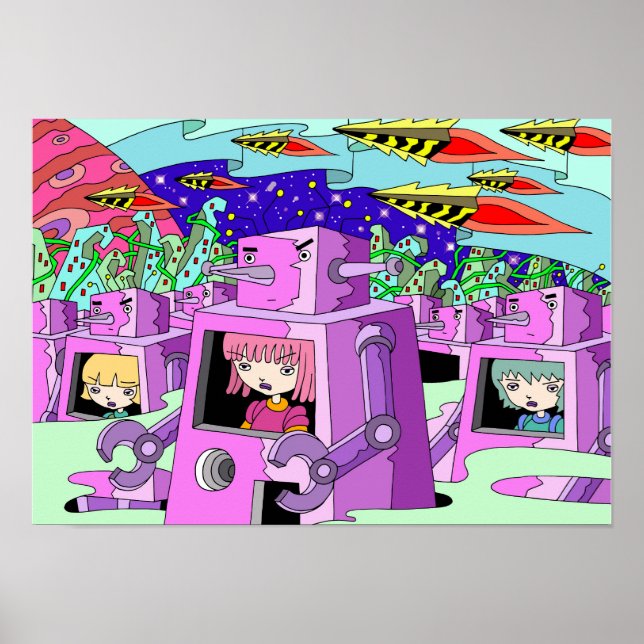 Girls' Space War. Poster (Front)