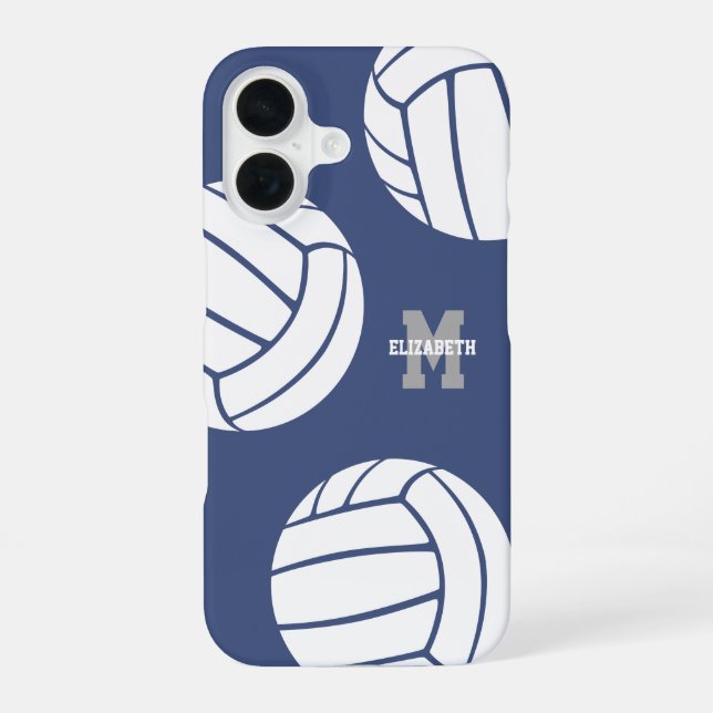 girls sports volleyball phone accessories iPhone 16 case (Back)