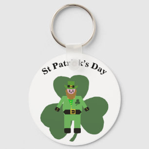 Girls St Patricks Day Leprechaun Key Ring
