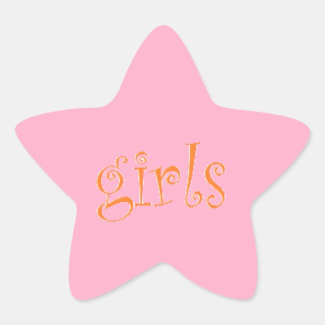 girls star sticker (Front)