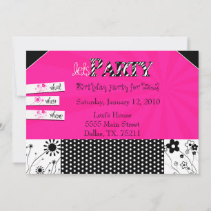 Girl's Stylish Party Invite