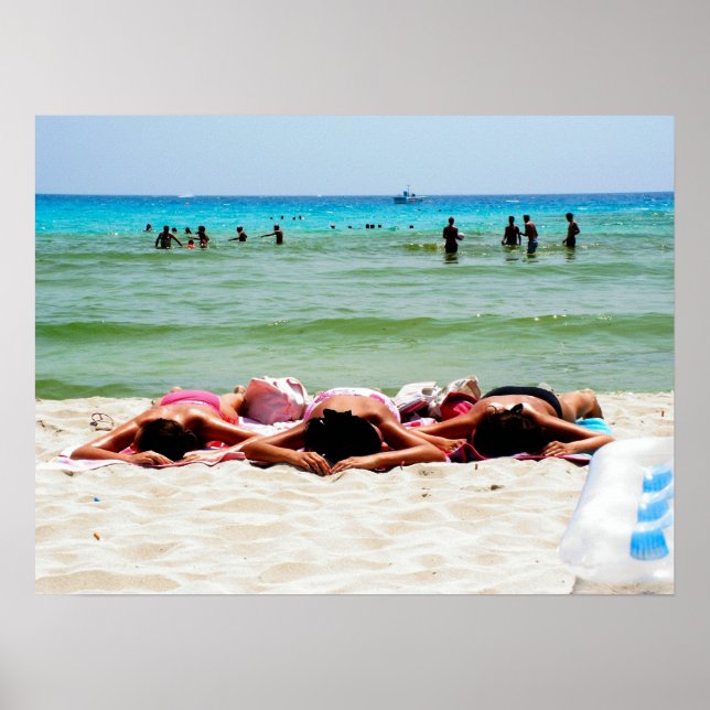 Girls Sunbathing Poster/Print Poster (Front)