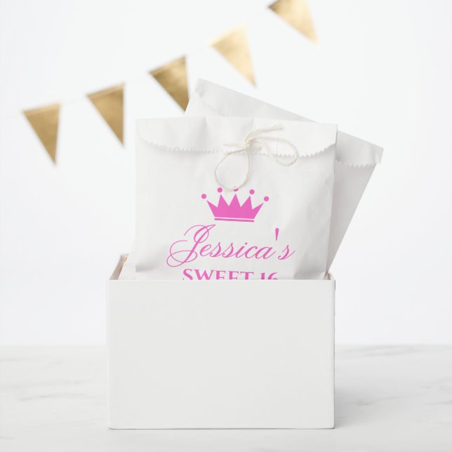 Girl's sweet sixteen 16th Birthday party custom Favour Bag (Party)