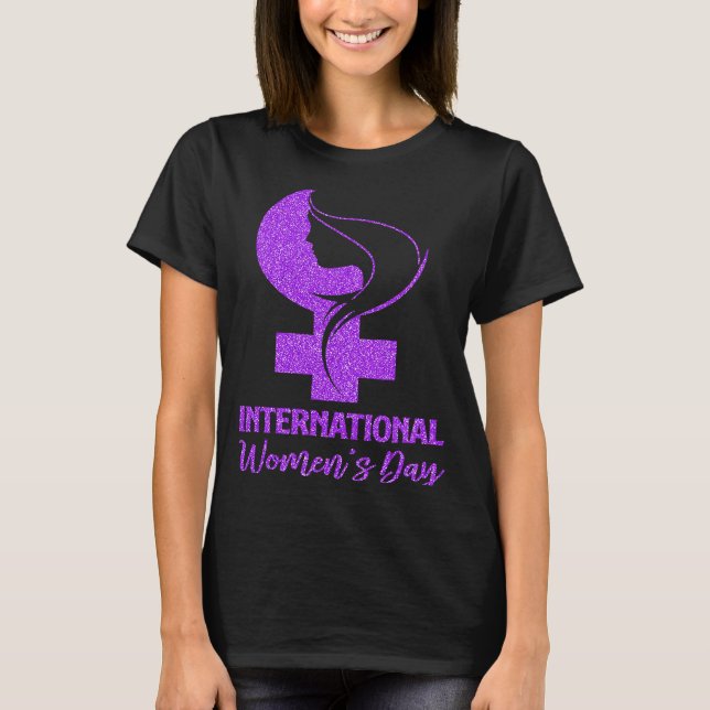 Girls Symbol International Womens Day 8th March Wo T-Shirt (Front)