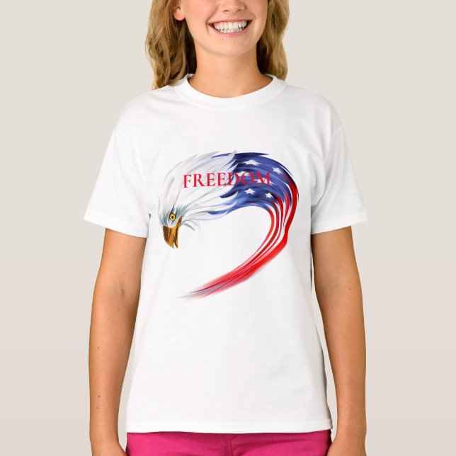 Girls T-Shirt-Patriotic T-Shirt (Front)