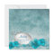 Girls Teal Blue Damask Graduation Announcements